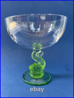 Coupe sur pied en cristal de Portieux modèle Dauphin Triton dlg de Baccarat