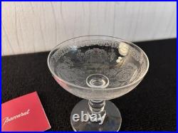 Coupes à champagne gravé modèle en cristal de Baccarat