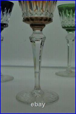 Cristal BACCARAT BUCKINGHAM PICCADILLY 6 grands Verres Roemers Couleur
