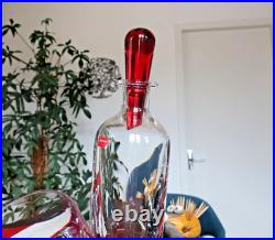 Cristal Baccarat, collection Projection rouge. En coffret, 1 carafe et 4 verres