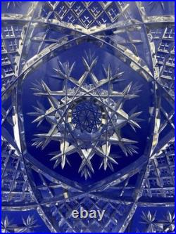 Cristal De Baccarat Grand Plat À Gâteaux Taillé Ø30cm Modèle Mandarin Ancien