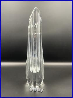 Cristal De Baccarat Grand Vase Soliflore Forme Libre Bel État 33cm Cristal De Baccarat Grand Vase Soliflore Forme Libre Bel État 33cm