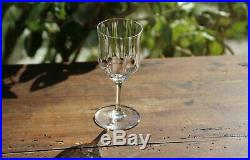 Cristal de Baccarat Capri Montaigne Optic 5 verres à vin blanc Signés Crystal