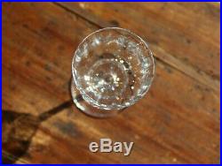 Cristal de Baccarat Capri Montaigne Optic 5 verres à vin blanc Signés Crystal