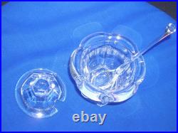 Cristal de Baccarat moutardier modèle Harcourt avec sa cuillère
