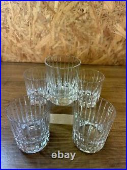 Cristal de baccarat collection harmonie, série de 5 verres, gobelets taille S Cristal de baccarat collection harmonie, série de 5 verres, gobelets taille S