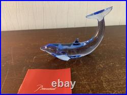 Dauphin couleur bleu ciel Cristal de Baccarat modèle1