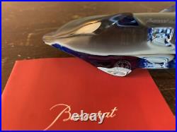 Dauphin couleur bleu ciel Cristal de Baccarat modèle1