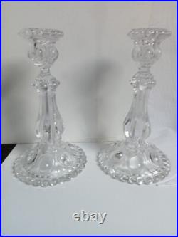 Deux chandeliers en cristal baccarat hauteur 22 cm diamètre 12 cm 1,70 kg