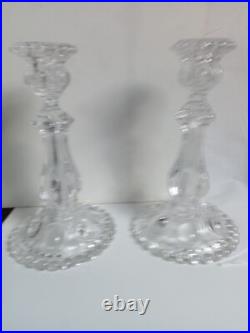 Deux chandeliers en cristal baccarat hauteur 22 cm diamètre 12 cm 1,70 kg