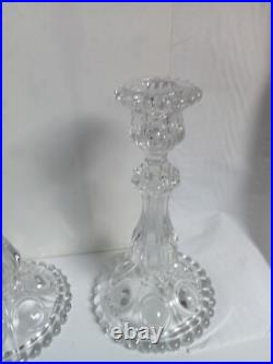 Deux chandeliers en cristal baccarat hauteur 22 cm diamètre 12 cm 1,70 kg