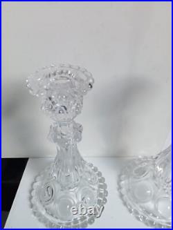 Deux chandeliers en cristal baccarat hauteur 22 cm diamètre 12 cm 1,70 kg