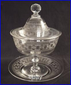 Drageoir / compotier cristal de Baccarat modèle Chanel (gravure 3458)