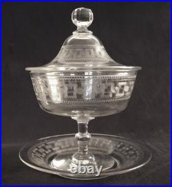 Drageoir / compotier cristal de Baccarat modèle Chanel (gravure 3458)