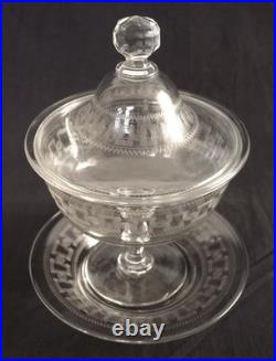 Drageoir / compotier cristal de Baccarat modèle Chanel (gravure 3458)