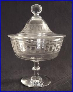 Drageoir / compotier cristal de Baccarat modèle Chanel (gravure 3458)