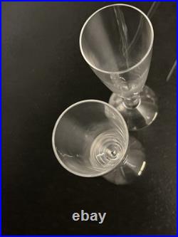 Duo flûtes à champagne en cristal de Baccarat (prix de la paire) fin XXe