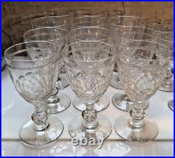 Ensemble 38 verres Baccarat modèle Chauny en cristal époque 1920 + carafe n 3