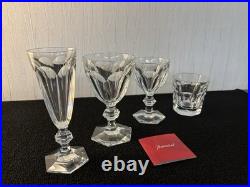 Ensemble 4 verres modèle Harcourt en cristal Baccarat (prix du lot)