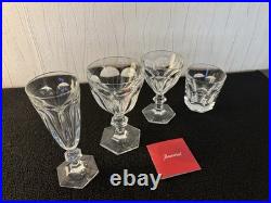 Ensemble 4 verres modèle Harcourt en cristal Baccarat (prix du lot)