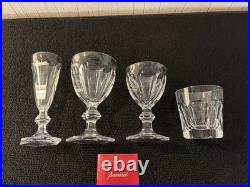 Ensemble 4 verres modèle Harcourt en cristal Baccarat (prix du lot)