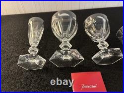 Ensemble 4 verres modèle Harcourt en cristal Baccarat (prix du lot)