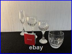 Ensemble 4 verres modèle Massena en cristal Baccarat (prix du lot)