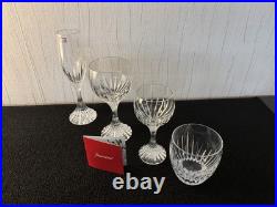 Ensemble 4 verres modèle Massena en cristal Baccarat (prix du lot)