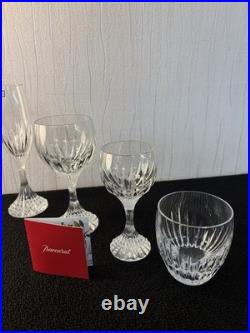 Ensemble 4 verres modèle Massena en cristal Baccarat (prix du lot)