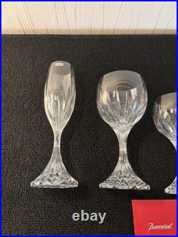 Ensemble 4 verres modèle Massena en cristal Baccarat (prix du lot)