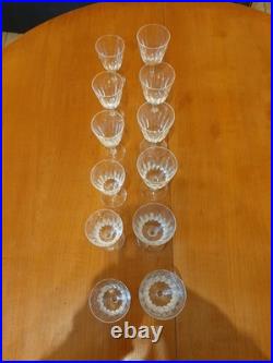 Ensemble de verres anciens Baccarat