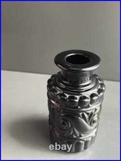 Flacon En Cristal Noir Baccarat Modelé Russe