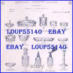 Flacon à parfum en cristal taillé BACCARAT série F 74 modèle EGLANTIER 15,5 cm