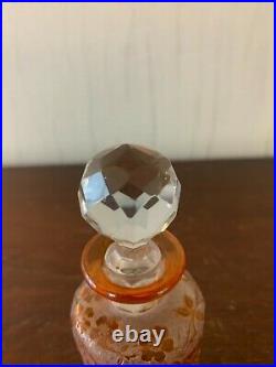 Flacon églantier en cristal de Baccarat h 12.5 cm