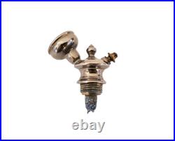 Flacon vaporisateur parfum ancien cristal de Baccarat gravé à l'acide églantier