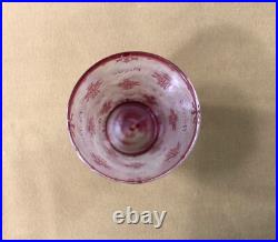 Gobelet en cristal gravé à l'acide BACCARAT décor de chardons NANCY 8,8 cm Verre