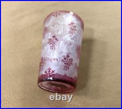 Gobelet en cristal gravé à l'acide BACCARAT décor de chardons NANCY 8,8 cm Verre