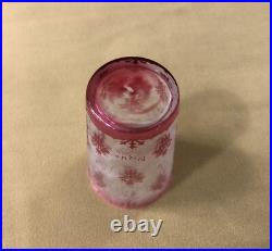 Gobelet en cristal gravé à l'acide BACCARAT décor de chardons NANCY 8,8 cm Verre