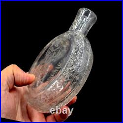 Gourde Flasque Flacon Cristal Taille Baccarat Tsar Mandarin Crystal Flask Gour