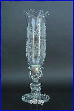 Grand Photophore ancien art deco Bougeoir en Cristal de Baccarat Lamp Glass