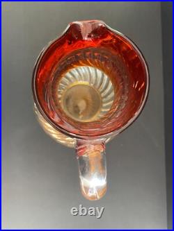 Grand Pichet / Broc de toilette en Cristal de BACCARAT modèle BAMBOU / Vers 1890