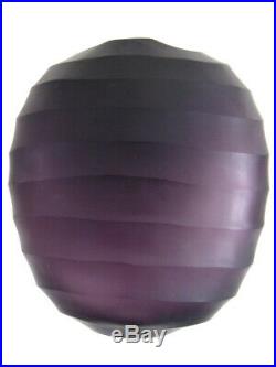Grand Vase Dlg Dahlskog Sweden Purple Glass Daum Baccarat Murano Era