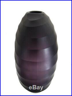 Grand Vase Dlg Dahlskog Sweden Purple Glass Daum Baccarat Murano Era