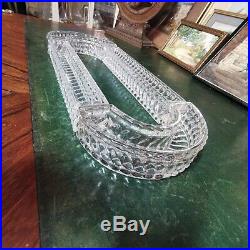 Grand centre de table en cristal moulé de Baccarat modèle bambou. 1900