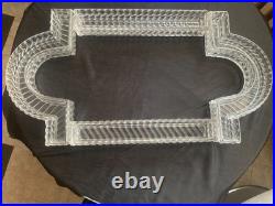 Grand chemin de table en cristal de Baccarat, 4 pièces, modèle Tors, Bambou