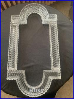 Grand chemin de table en cristal de Baccarat, 4 pièces, modèle Tors, Bambou