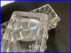 Grand chemin de table en cristal de Baccarat, 4 pièces, modèle Tors, Bambou