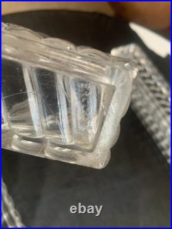 Grand chemin de table en cristal de Baccarat, 4 pièces, modèle Tors, Bambou