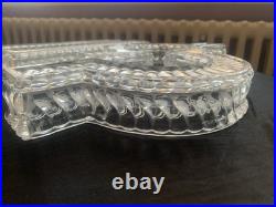 Grand chemin de table en cristal de Baccarat, 4 pièces, modèle Tors, Bambou