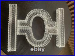 Grand chemin de table en cristal de Baccarat, 4 pièces, modèle Tors, Bambou